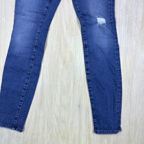 Good American Good Waist Distressed Skinny Stretch Slim Denim Jeans GW113T 4/27 - Picture 4 of 16